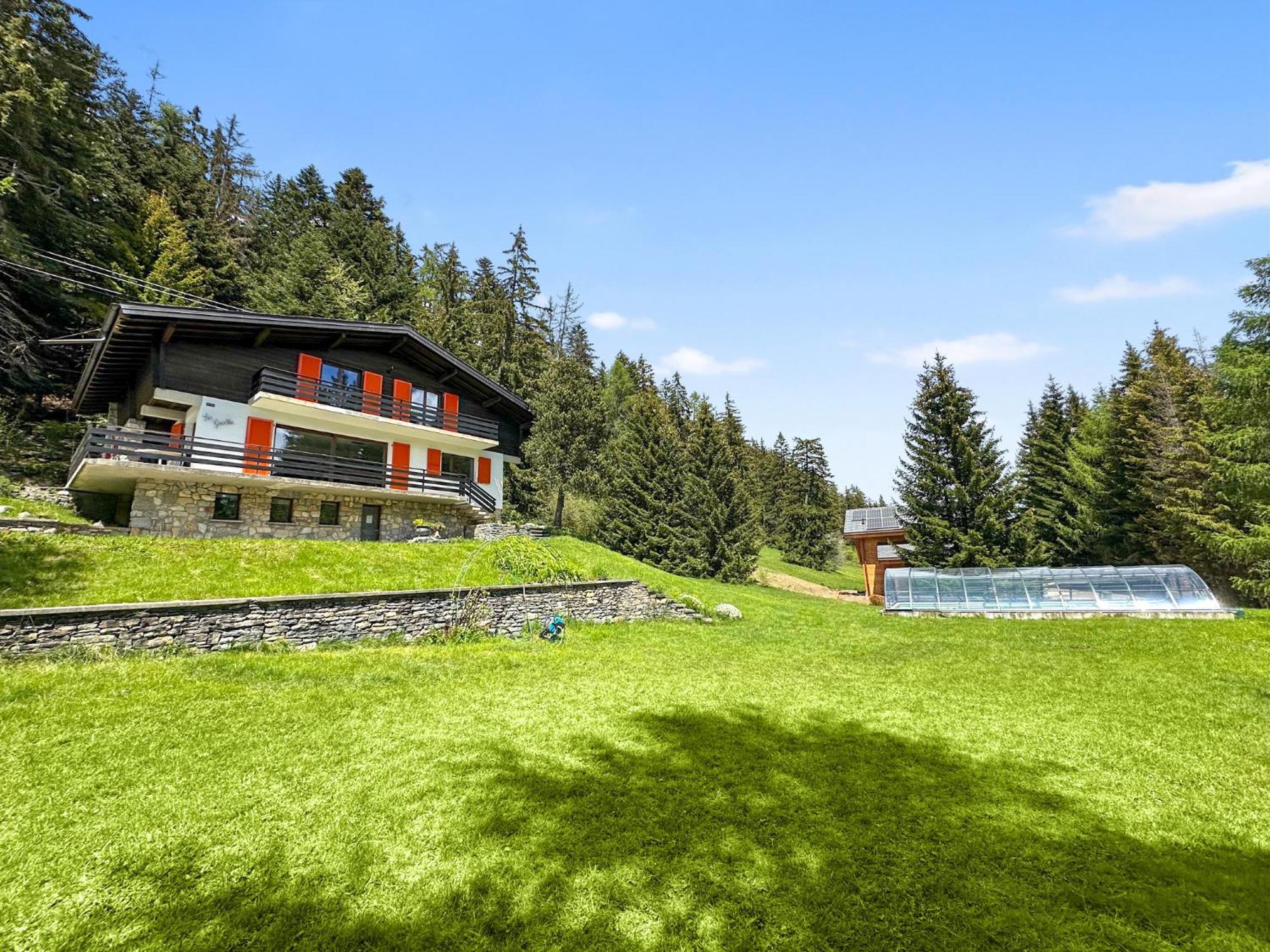 Chalet Familial Les Girolles aux portes d'Anzère Arbaz Esterno foto