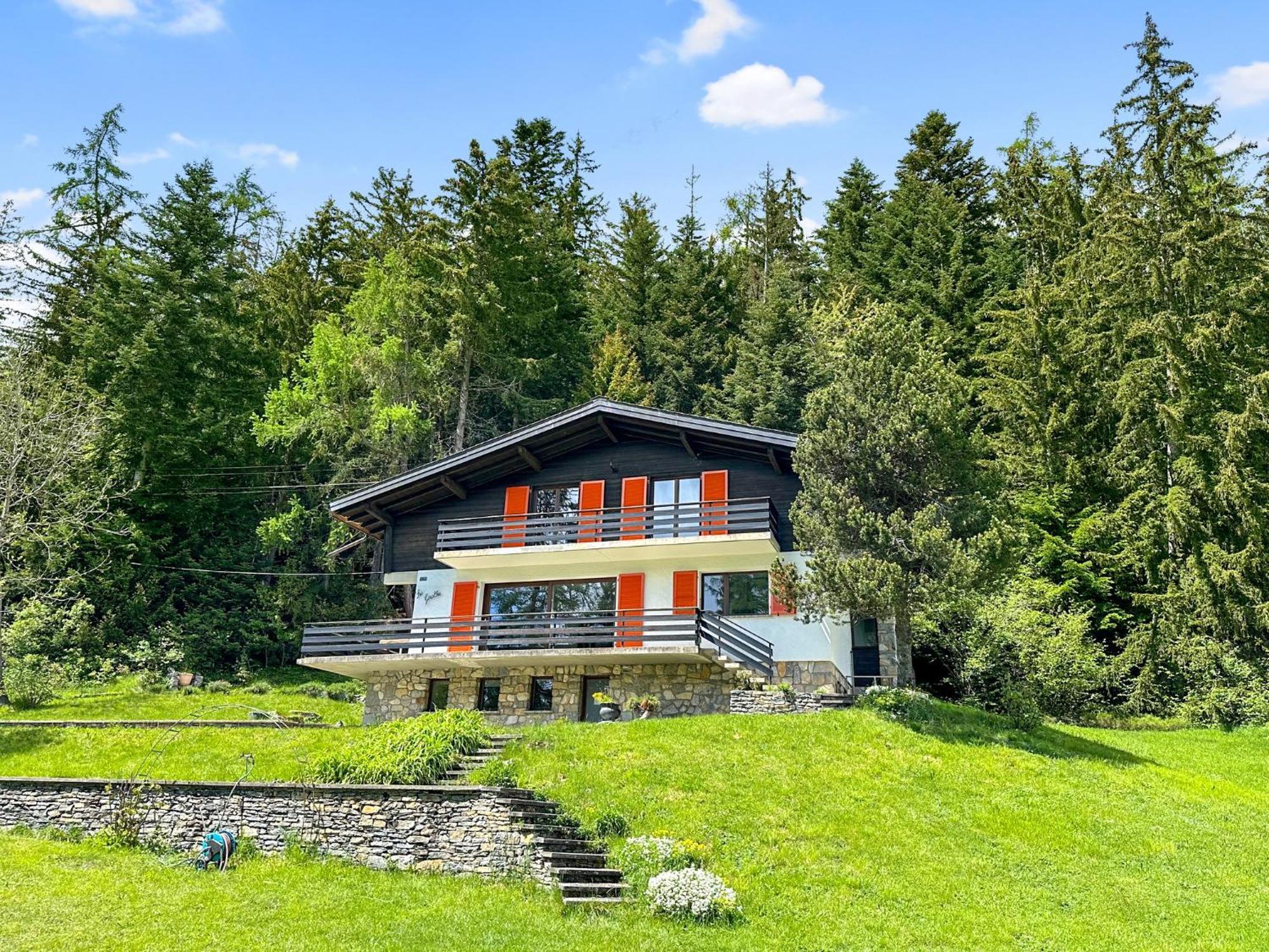 Chalet Familial Les Girolles aux portes d'Anzère Arbaz Esterno foto